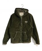 TRUE RELIGIONトゥルー レリジョン）の古着「CORDUROY BIG T HOODED JACKET　107550」｜カーキ