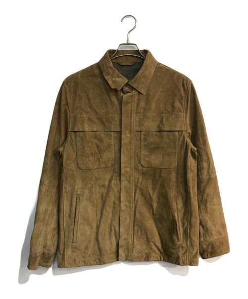 massimo Dutti（マッシモドゥッティ）Massimo Dutti (マッシモドゥッティ) スウェードジャケット　3320 ベージュ サイズ:Lの古着・服飾アイテム