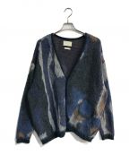 YOKEヨーク）の古着「ROTHKO JACQUARD CARDIGAN　YK21AW0284S」｜ブルー