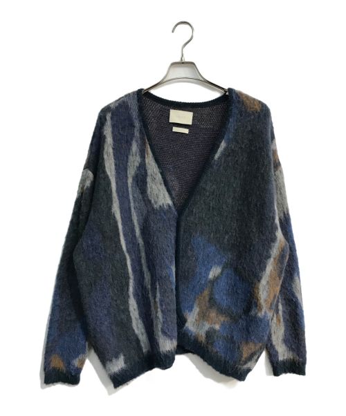 YOKE（ヨーク）YOKE (ヨーク) ROTHKO JACQUARD CARDIGAN　YK21AW0284S ブルー サイズ:2の古着・服飾アイテム