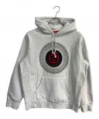 SUPREMEシュプリーム）の古着「chenille applique hooded sweatshirt」｜ライトグレー