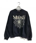 Mardi Mercrediマルディメクルディ）の古着「SWEATSHIRT FLOWERMARDI NEEDLEWORK MFK13SPO001」｜ネイビー