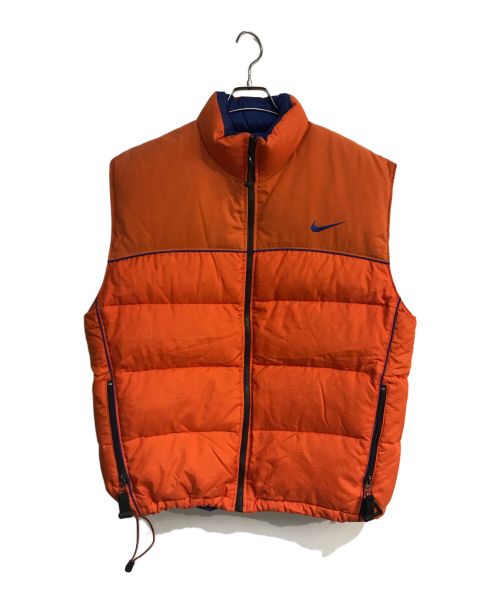 NIKE ACG（ナイキエージーシー）NIKE ACG (ナイキエージーシー) ダウンベスト　	90‘s 　F7-YNG オレンジ サイズ:Lの古着・服飾アイテム