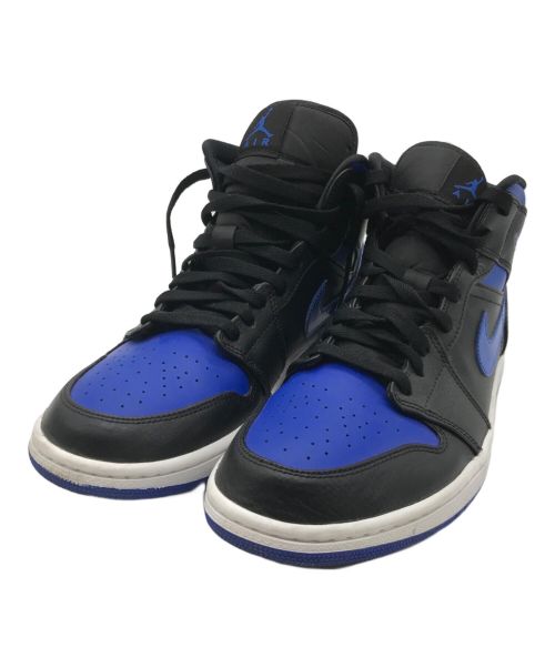 NIKE（ナイキ）NIKE (ナイキ) AIR JORDAN 1 MID BLACK/BLUE　554724-068 ブラック サイズ:28.5cmの古着・服飾アイテム