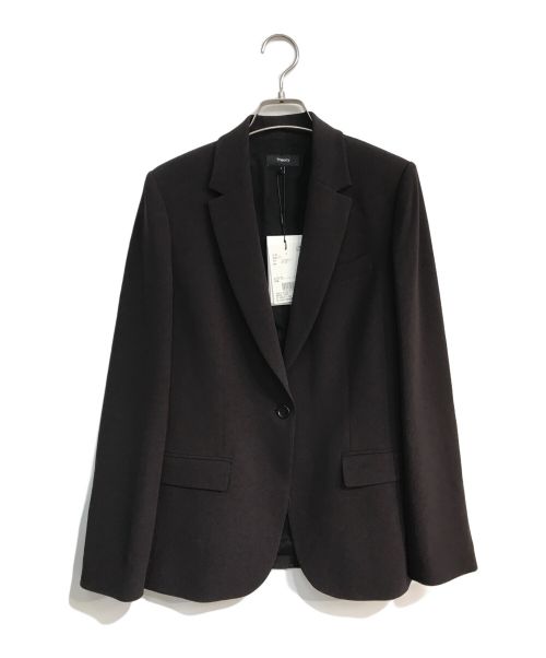 theory（セオリー）theory (セオリー) Admiral Crepe Staple Blazer B 014304101 ブラウン サイズ:2 未使用品の古着・服飾アイテム