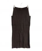 AURALEEオーラリー）の古着「LAMB WOOL RIB KNIT SKIRT　A21AS03LW」｜ブラウン