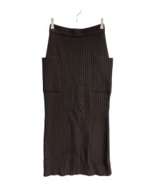 AURALEE（オーラリー）の古着「LAMB WOOL RIB KNIT SKIRT　A21AS03LW」｜ブラウン