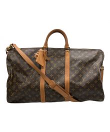 LOUIS VUITTON（ルイ ヴィトン）の古着「ボストンバッグ キーポル バンドリエール 55 M41414」｜ブラウン