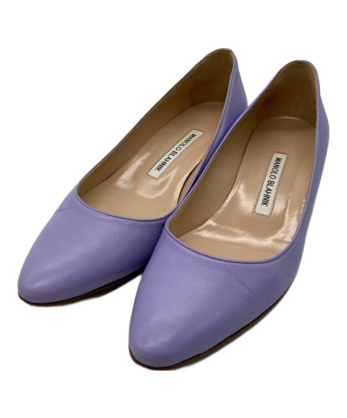 Manolo Blahnik（マノロブラニク）Manolo Blahnik (マノロブラニク) レザーパンプス パープル サイズ:37の古着・服飾アイテム