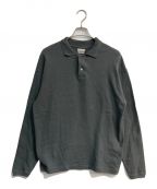 STEVEN ALANスティーブンアラン）の古着「LOWGG CTN LONG SLEEVE POLOSHIRT」　8112-199-0387」｜グレー