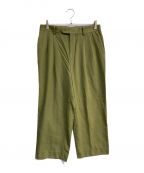 AURALEEオーラリー）の古着「LIGHT WOOL MAX GABARDINE TWO-TUCK SLACKS　A24SP03MG」｜カーキ