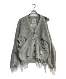 Maison MIHARA YASUHIRO（メゾン ミハラ ヤスヒロ）の古着「MMY BLACHES KNIT CARDIGAN　K12CD502」｜グレー