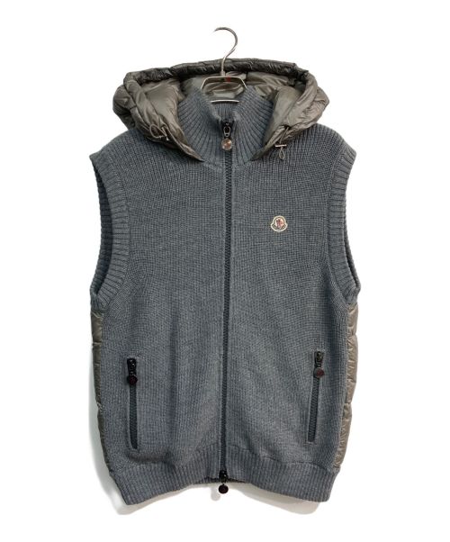 MONCLER（モンクレール）MONCLER (モンクレール) MAGLIONE TRICOT GILET　142-091-94368-00 グレー サイズ:Mの古着・服飾アイテム