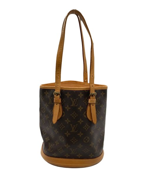 LOUIS VUITTON（ルイ ヴィトン）LOUIS VUITTON (ルイ ヴィトン) ポーチ付ワンショルダーバッグ　バケットPM　モノグラム ブラウン サイズ:-の古着・服飾アイテム