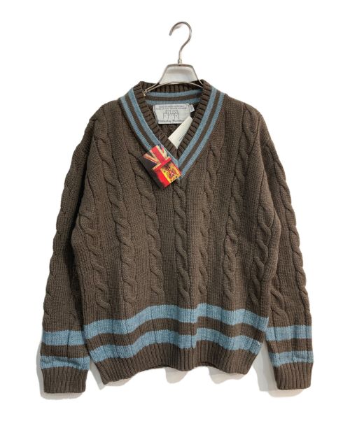 oldderby Knitwear（オールドダービーニットウェア）Oldderby Knitwear (オールドダービーニットウェア) Vネックニットプルオーバー JOURNAL STANDARD relume別注　21080463000130 グレー サイズ:L 未使用品の古着・服飾アイテム