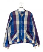 SandWaterrサンドウォーター）の古着「RESEARCHED LINNING SHIRT FLANNEL CHECK　SW-S0103」｜ブルー×ホワイト