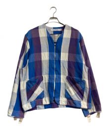 SandWaterr（サンドウォーター）の古着「RESEARCHED LINNING SHIRT FLANNEL CHECK　SW-S0103」｜ブルー×ホワイト