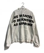 SUPREMEシュプリーム）の古着「Known As Hooded Sweatshirt  20SS」｜ホワイト×ブラック