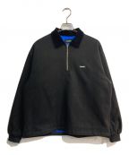 X-LARGEエクストララージ）の古着「QUILTING HALF ZIP SHIRT　101224014001」｜ブラック