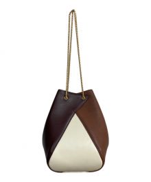 the VOLON（ザ ヴォロン）の古着「Mani Colorblock Bucket Bag」｜ブラウン×ベージュ