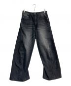 NVRFRGTネヴァーフォーゲット）の古着「3D Twisted Wide Leg Jeans　EXO232P01」｜グレー