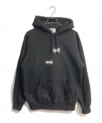 SUPREME×COMME des GARCONS SHIRTシュプリーム×コムデギャルソンシャツ）の古着「Split Box Logo Hooded Sweatshirt」｜ブラック