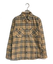 BURBERRY BLACK LABEL（バーバリーブラックレーベル）の古着「ノバチェックシャツ　BMW15-915-45」｜ベージュ×ブラック