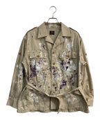 Needlesニードルズ）の古着「SAFARI JACKET COTTON GABARDINE-PAINT 20SS　GL151」｜ベージュ