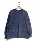 LAD MUSICIANラッドミュージシャン）の古着「CREW NECK SUPER BIG SWEAT　2118-609」｜ネイビー