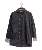 Vivienne Westwood manヴィヴィアン ウェストウッド マン）の古着「DETAILD CHECK ビッグオジークラークシャツ　149008」｜ブラック