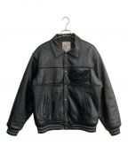 AVIREXアヴィレックス）の古着「RECORD BREAKERS VARSITY JACKET 612046」｜ブラック