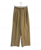 theoryセオリー）の古着「Sleek Flannel DBL Pleat Pant N　01-4306409」｜ベージュ