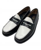 G.H.BASSジーエイチバス）の古着「LARSON MOC PENNY LOAFER　WEEJUNS　BA11010H」｜ホワイト×ブラック