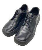 PRADAプラダ）の古着「BRUSHED LEATHER DERBY SHOES　2EG312」｜ブラック