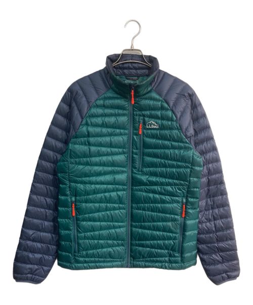 L.L.Bean（エルエルビーン）L.L.Bean (エルエルビーン) ダウンジャケット　507107 グリーン×ネイビー サイズ:Sの古着・服飾アイテム