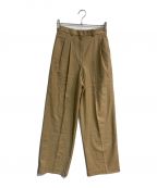 theoryセオリー）の古着「Sleek Flannel DBL Pleat Pant N　01-4306409-320-700」｜ベージュ