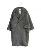 HYKEハイク）の古着「ASTRAKHAN DOUBLE BREASTED COAT　232-17390 　17390」｜グレー