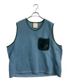 refomed（リフォメッド）の古着「フリースベスト　FLEECE BIBS　RECU-007」｜ブルー