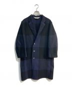 SUNSEAサンシー）の古着「Cut Off Melton Coat　13AW　　SNS-13A36」｜ネイビー