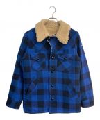 TMTティーエムティー）の古着「BUFFALO CHECK BOA RANCH COAT　TJK-F1909」｜ブルー