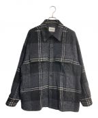 MONKEY TIMEモンキータイム）の古着「LOOP CHECK SHIRT JACKET 8325-144-1495」｜グレー×ブラック