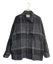 MONKEY TIME（モンキータイム）の古着「LOOP CHECK SHIRT JACKET 8325-144-1495」｜グレー×ブラック