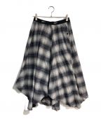 PENDLETON×CONVERSE TOKYOペンドルトン×コンバーストウキョウ）の古着「STAR★ CUT FLANNEL CHECKED SKIRT　A2849FS430」｜グレー