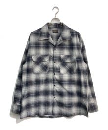 PENDLETON×CONVERSE TOKYO（ペンドルトン×コンバーストウキョウ）の古着「BACK STAR★ FLANNEL CHECKED SHIRTS　A2849FB429」｜グレー