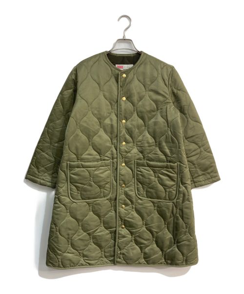 Traditional Weatherwear（トラディショナルウェザーウェア）Traditional Weatherwear Spick and Span (スピックアンドスパン) キルティングノーカラーコート　ARKLEY LONG　L202APQCO0251MJ グリーン サイズ:32の古着・服飾アイテム