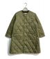 Traditional Weatherwear（トラディショナルウェザーウェア）の古着「キルティングノーカラーコート　ARKLEY LONG　L202APQCO0251MJ」｜グリーン