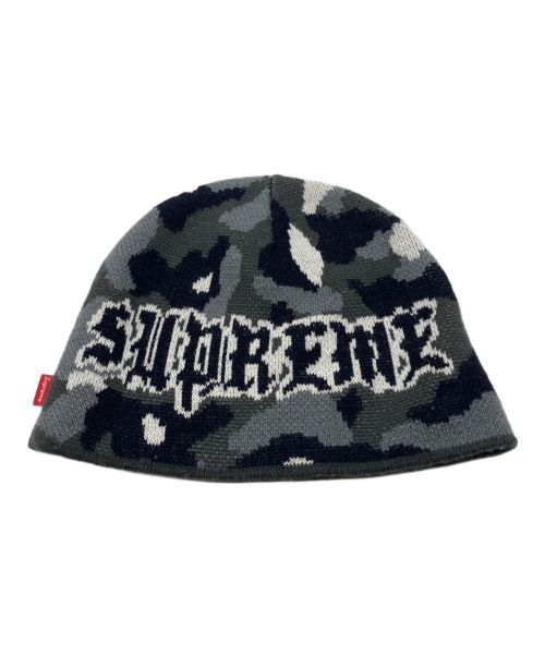 SUPREME（シュプリーム）Supreme (シュプリーム) PARIS CAMO BEANIE グレー サイズ:-の古着・服飾アイテム