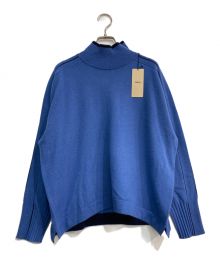 comme ca（コムサ）の古着「カシミヤ配色ニット プルオーバー　15-56II13」｜ブルー×ネイビー