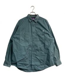 THE NORTHFACE PURPLELABEL（ザ・ノースフェイス パープルレーベル）の古着「Lightweight Twill Big Work Shirt　NT3304N」｜グリーン