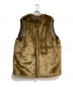 Ameriアメリ）の古着「UND REVERSIBLE MOTTLED FUR VEST」｜ブラウン